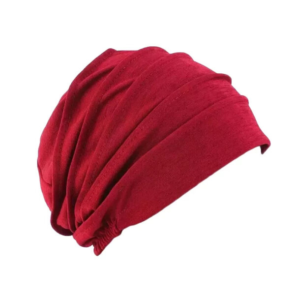 bonnet femme turban rouge sang 8