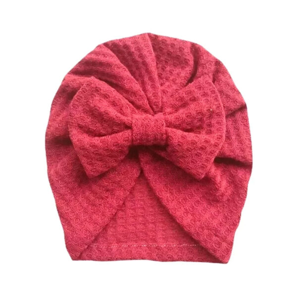bonnet turban bebe fille rouge 7