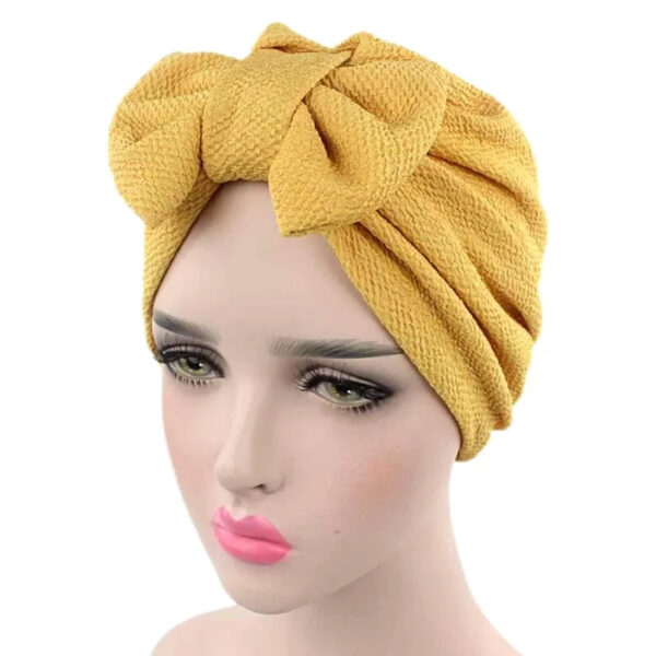 bonnet turban femme coton jaune 9