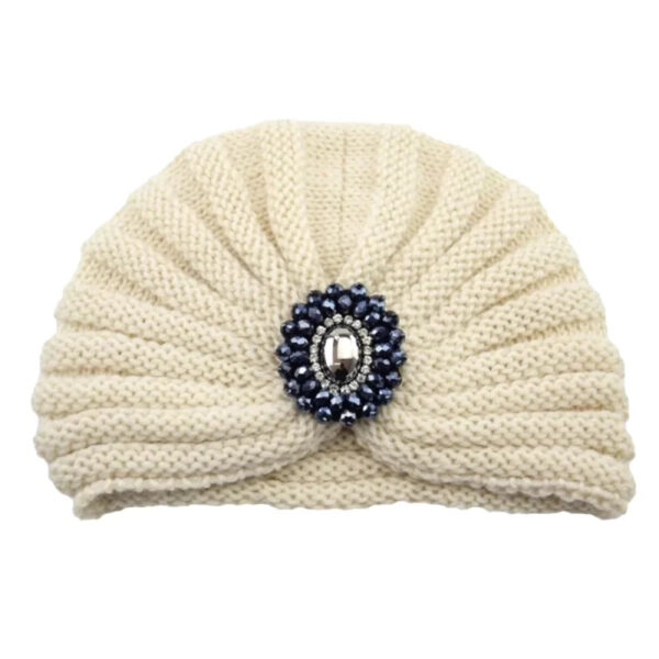bonnet turban laine femme beige 7