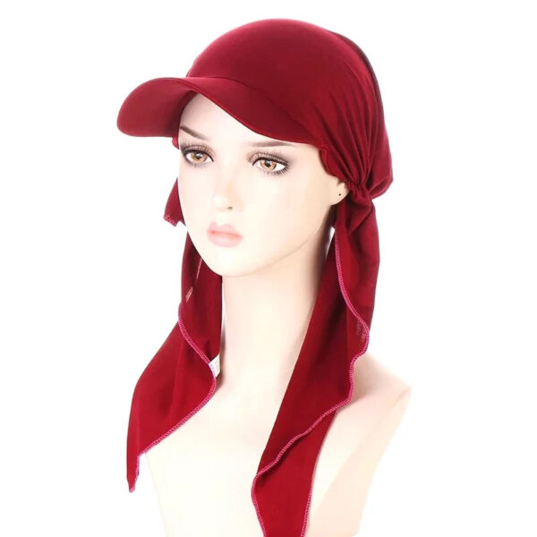 casquette turban femme rouge 10