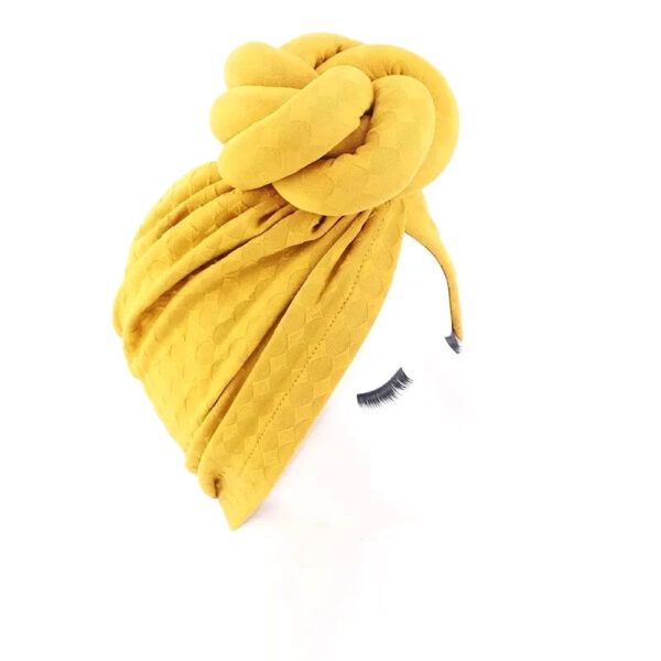 chapeau turban femme jaune 8