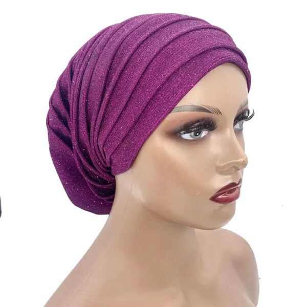 turban arabe femme violet 11