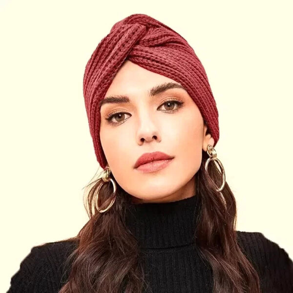 turban femme au tricot 2