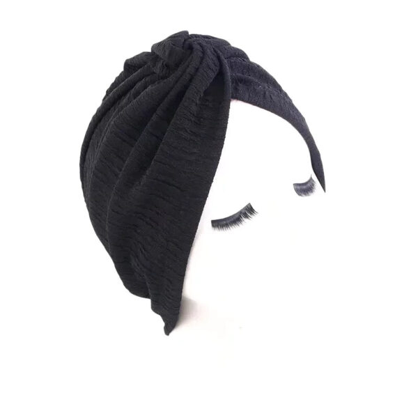 turban femme avec frange noir 8