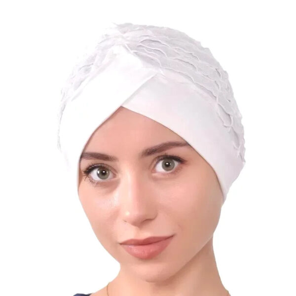 turban femme chic blanc 9