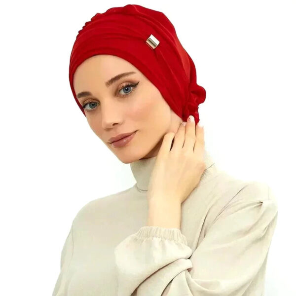turban femme musulmane rouge vif 13