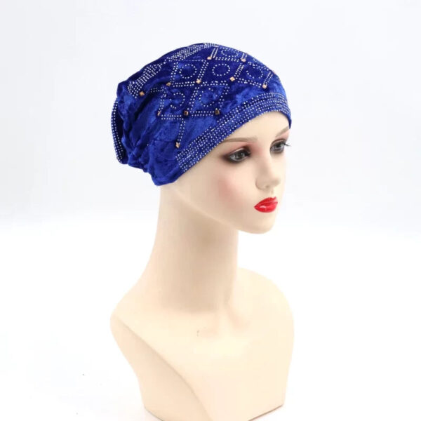 turban hiver femme bleu royal 7