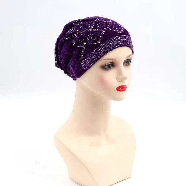 turban hiver femme violet 11