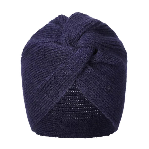 turban laine femme bleu fonce 11