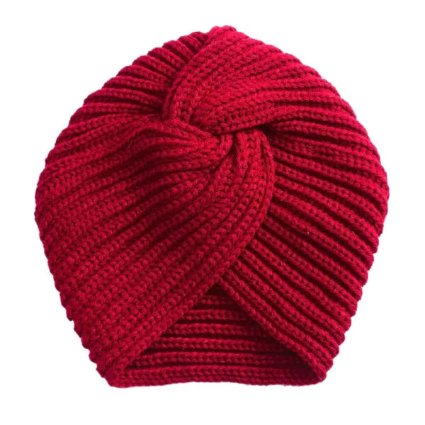turban laine femme rouge vif 12