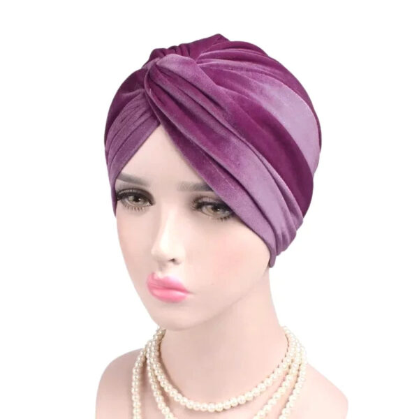 turban velours femme rose 8